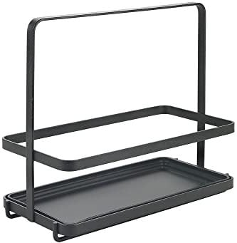 Metaltex Porta olio aceto spezie Tokyo Lava. Accessorio organizer da cucina antiruggine antigraffio antiurto. Organizzatore cucina made in Italy. Mensola da appoggio. Scaffale porta spezie 23x11x20cm
