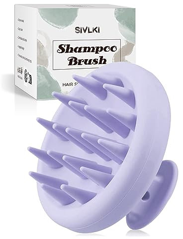 SIVLKI Kopfhaut Massagebürste, Scalp Massager, Silikon Shampoo Bürste, Kopfhautmassage für Peeling und Kopfmassage, um Schuppen zu Entfernen und Das Haarwachstum zu Stimulieren