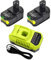 ULATI 2Pack 18V 6000Ah Battery Combo Replacement for Ryobi 18V Battery Compatible with Ryobi 18-Volt ONE+ P104 P105 P102 P103 P107 P108 and Compatible with Ryobi Battery Charger P117