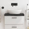 LAPOOH Encimera de baño Madera Maciza tratada Gris Oscuro 60x30x6 cm, Encimera Cocina, Tablero para Mesa, Encimera Lavabo, Muebles De Baño - 3156199