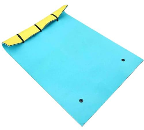 Llchaensc Schwimmende Wassermatte, Lilien-Pad, federnd, reißfest, 3-lagiger XPE-Schaum, aufrollbare schwimmende Inselflöße für Pool, See, Ozean, Boot für Erwachsene und Kinder, Blau, 3,5 m x 1,8 m x