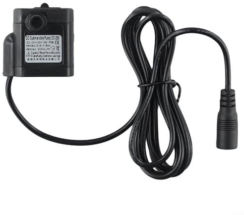 EasyByMall Solar Fountain Pump, Solar Power Amphibious Submersible Water Pump, DC22V~24V, Plastic, Submersible, 300L/H~300L/H, 22V DC