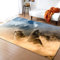 3D Illusion Teppich Optischer Täuschung Bodenmatte Tier Heulender Wolf Wohnzimmer rutschfest Fußmatten Vielseitige Wohnaccessoires - Polyester-Soft-Touch, 180 X 280 cm -7I0P5X5