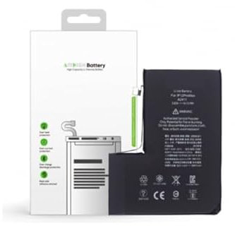 starfix Ersatz für Akku kompatibel mit iPhone 12 Pro Max, 3687mAh inkl. Montagekleber (A2342, A2410, A2411, A2412) (AMHigh Premium) Accu Batterie Battery