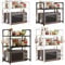 Microwave Oven Rack - Bakers Racks For Kitchens | Heavy Duty Kitchen Storage Microwave Stand With Hooks For Home