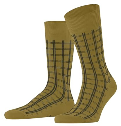 FALKE Herren Socken Modern Tailor M So Baumwolle gemustert 1 Paar, Gelb Brass 1216, 43-46