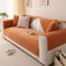 champracer Sofabezug Wasserdicht Sofabezüge für 1-4 Sitzer, Couch Überzug Samt Sofa überwurfdecke- mit Rutschfester Unterlage,Sofa Uberzug l Form Sofa Cover für Haushalte mit Hunden (Orange,70x70 cm)