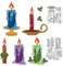 DELORIGIN Mehrschichtige Kerzen Stanzungen Kerzenständer Metall Stanzformen Neuheiten 2025 StanzenFür DIY Scrapbooking Bastelalbum Halloween Karte Geschenk Dekorativ