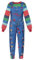 Koongso Erwachsene Chucky Kostüm Horror Movie Killer Puppe Rollenspiel Set Overalls mit Streifen T-Shirt Herren Damen Neuheit Paar Dress Up für Halloween Karneval Party