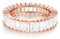 18K Funkelnder Baguette Ring aus 925 Sterling Silber für Frauen Stapelringe - Damen Ringe Eternity Ewigkeit Schmuck in Juwelierqualität (Rosegold, 58)