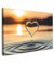 MuchoWow© Impression sur Toile Decoration Murale Peinture 90x60 cm Tableaux Art Décoratif Muraux Décoration Chambre Coeur - Eau - Coucher de soleil - Nature - Zen