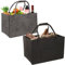 Zouboto 2 Stück Filztasche Shopper Holzkorb für Kaminholz,Robuste Einkaufstasche aus Filz Universell Einsetzbar,Faltbarer filztaschen shopper Groß