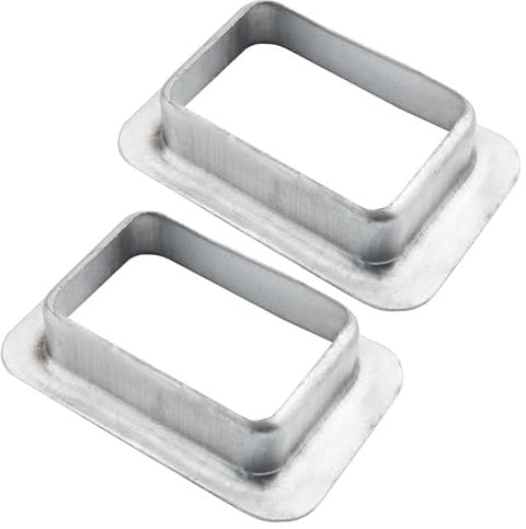 YHXiXi Regenrinnen-Fallrohr-Anschlüsse, Aluminium, K-Form, silberfarben, 5,1 x 7,6 cm, 2 Stück