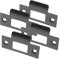 Veemoon 4pcs Cam Block Cabinet Latch Extender Latch Strike Receiver Door Reinforcement Sash Lock Strike Plate Block Door Lock Reinforced Door Strike Plate Lock Plate Black Stainless Steel