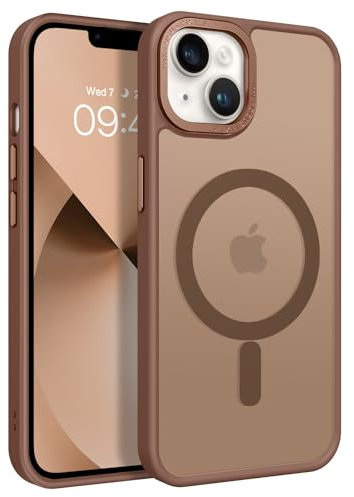 GaoBao für iPhone 13 Hülle, Handyhülle iPhone 13 [Kompatibel mit MagSafe] Durchscheinende Matte Magnetische Stoßfeste Anti-Fingerabdruck Schutzhülle Handyhülle für 6.1 Case, Titan Wüstensand