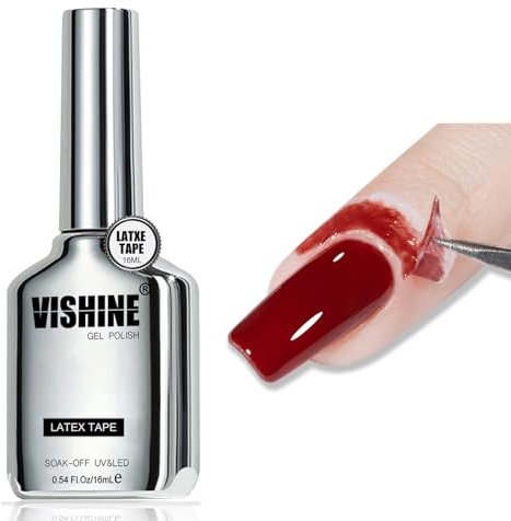 Vishine Flüssiges Latex-Gel für Nägel, 16 ml, Nagelhautschutz, Peel-off für Gel-Nagellack, Nail Art, Schutzschicht aus flüssigem Latex, Nagelhautschutz
