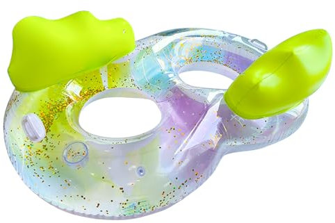 Lettino Gonfiabile Doppio Per Piscina - Giocattolo Gonfiabile Per Piscina Con Portabicchieri - Design A Prova Di Perdite, Facile Da Riporre - Ideale Per Coppie E Amici