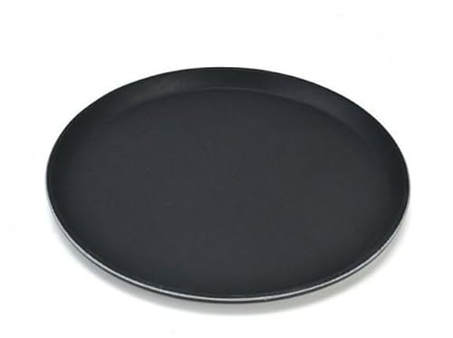 Rutschfestes Serviertablett, rund, 45 cm, professionell, für Gastgewerbe und Zuhause, rutschfeste Oberfläche, robust und leicht, ideal für Kellner und Küche