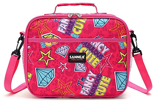 SAMERIO Borsa per il pranzo per bambini, isolata, piccola borsa per il pranzo, organizer per il pranzo, per scuola, lavoro, ragazze, ragazzi, bambini, donne studen