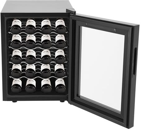 Fermoirper Compressor - Cave à vin - 48 l - 20 bouteilles - Petite cave à vin avec panneau tactile LED - Anti-UV - Plage de température de refroidissement : 12-18 °C