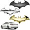 UYVPAER 3 Pcs 3D Stainless Steel Bat Car Emblem Decal Badge, 3D Emblem Fledermaus Kunststoff Mit Schaumstoff-Kleberückseite, 3D Chrom Metall Auto Logo Auto Aufkleber Abzeichen