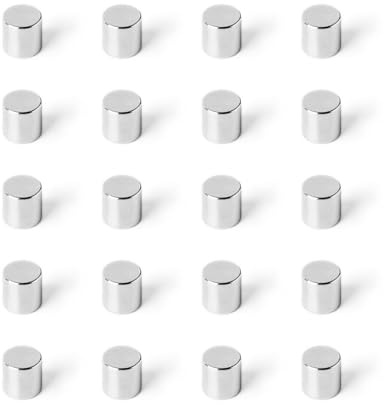 Strong Magnets Neodym Magnet - Rund 6 x 6 mm - 10 Stück - Extra stark, hält bis 1,3 KG - Für Magnettafel, Kühlschrank, Whiteboard, Pinnwand, Büro