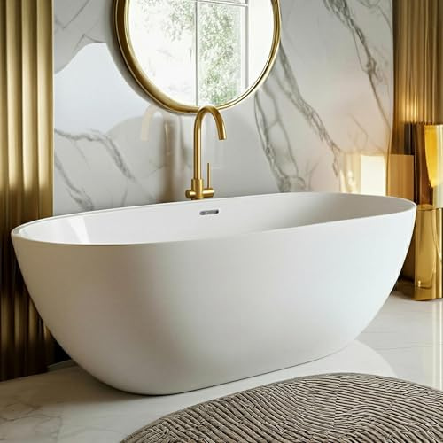 BADLAND Freistehende Badewanne Exclusive Acryl ULF 170x75 Acryl mit Ablauf Klick-Klack GRATIS!