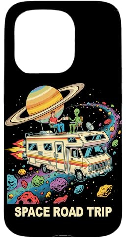 Space Trip Funny Space Camper Van Case for iPhone 15 Pro