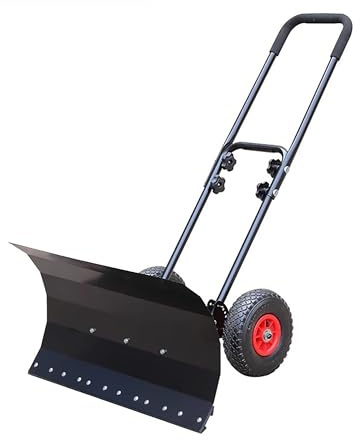 Pelle à Neige, Snowboard à Roues, charrue à Grande Lame et poignée réglable, Outil de déneigement Efficace for Porte d'entrée ou déneigement de chaussée