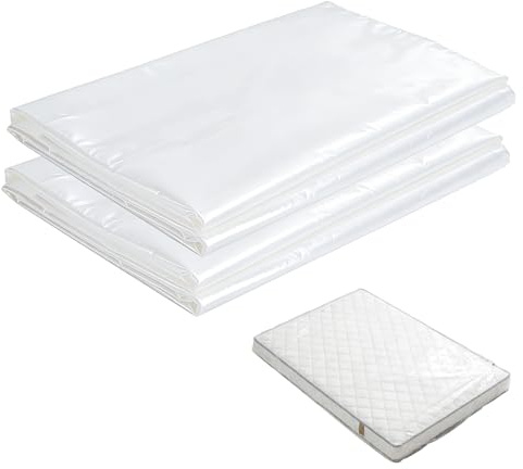 2 Stück Matratzenhülle 120 x 200 cm, Matratzen Schutzhülle wasserdichte und Reißfeste Aufbewahrungstasche für Matratzen Matratzenhülle Kunststoff für Umzug Lagerung Transport