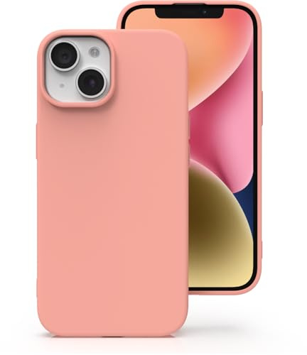 Zuvirelx Silicone Case for iPhone 14 - Pink | Thin, Non-Slip, Soft Grip, Minimalist, Shockproof, Pocket-Friendly