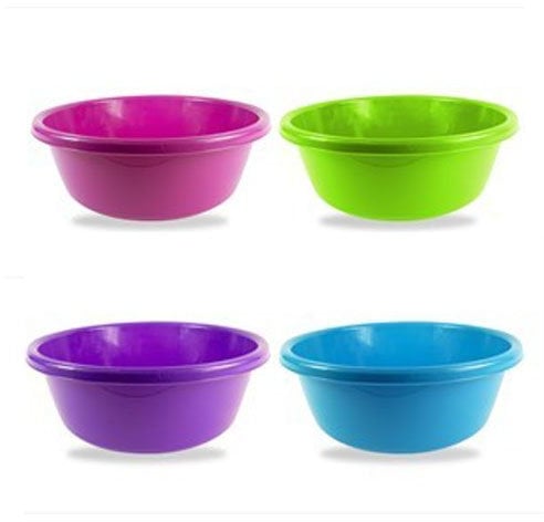 BS 2 x 32cm Round Kitchen Basin Mixing Bowls Sink Washing Up Bowl (Pink)