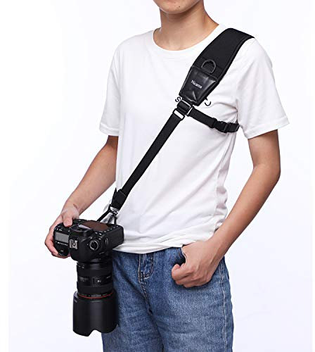 Nicama CS1 Camera Strap Belt Quick Rapid Shoulder Sling Neck for Camera DSLR Canon Nikon Pentax Olympus Sony SLR Cameras (Black)