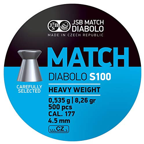 JSB Match Heavy Diabolo Kaliber 4,5 mm / .177 Luftgewehr Wettkampf Munition - 500 Stück