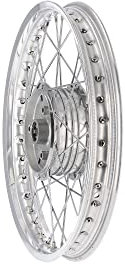 Speichenrad 1,5 x 16 Alufelge poliert + Chromspeichen für Simson S50, S51, KR51 Schwalbe, SR4