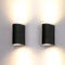 HLFVLITE Außenleuchte Wand GU10 Wandlampen 2 Stück Up and Down Leuchten Aussen Aluminium, IP44 Wasserdichte Wandleuchte Garten Terrasse
