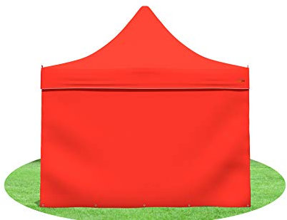 Stabilezelte Faltzelt Seitenteil OHNE Tür & Fenster 3 Meter ROT