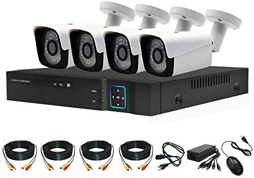 4CH HD DVR Home vigilancia CCTV Kits seguridad 4 sistema de cámara al aire libre completo CCTV paquete para el hogar