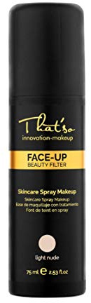 Face Up Light Nude, Make-up, Spary No-Makeup, natürliches Make-up, helleres Aussehen und reduziert Unvollkommenheiten der Gesichtshaut - heller Farbton