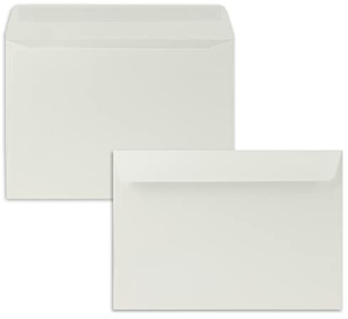 25x Briefumschläge DIN C5 Naturweiß (Weiß) - 16,2 x 22,9 cm - Haftklebung - Edle Kuverts für große Einladungen und Karten zum Geburtstag oder Hochzeit