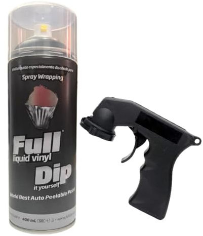 AutoFullCar Full Dip Spray Vinilo Líquido 400 ml con Adaptador (Negro)