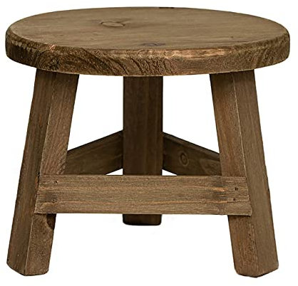 NZXVSE Mini Holz Hocker Display Stand 7W x 6H Modern Pflanzenständer Dekorative Runde Holz Podest Hocker Topfregal Pflanzer Stützen Dekorative für Haus Garten Terrasse