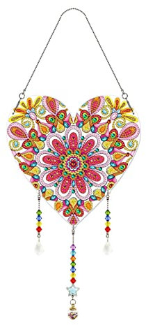 TROYSINC 5D DIY Diamond Painting Bilder Wandbehang, DIY Diamant Painting Set, Strass Kristall Malerei Tiere Bilder Mandala Anhänger für Erwachsene (Stil M)