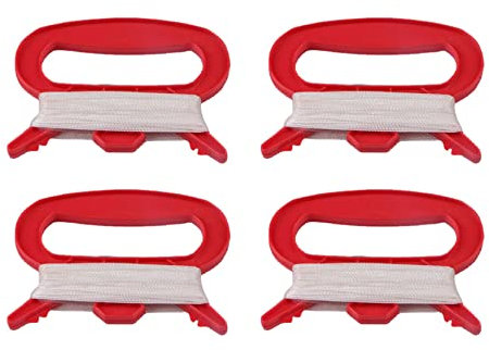 Anawakia Aquilone volante con tavola arricciata, cavo Flying Kite con fasciatoio da 100 m (rosso, 4 pezzi)