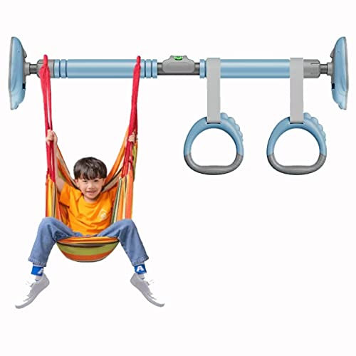 BCPPO Klimmzugstange Türrahmen-Klimmzugstange, Sport-Fitness-Reckstange Mit Ringen Und Schaukel, Bequemer Schaumstoffgriff/Sicherheitsschloss (Size : 70-96CM)