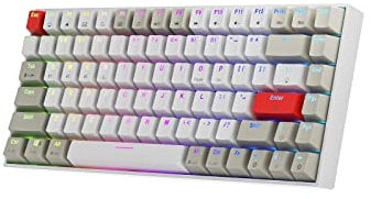 NEWMEN GM840 75% Mechanical Keyboard Wireless,TKL Hot Swappable Keyboard NKRO,USB-C&2.4G&Bluetooth RGB Backlit Programmable Gaming Keyboards for Win&Mac&Android,Gateron brown switch