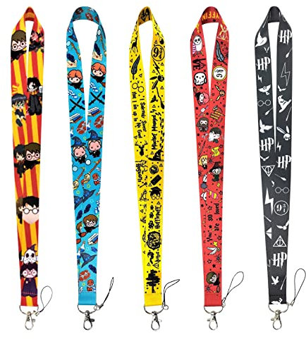 EULAPGOE 5 Pièces Courroie de Cou de Lanière, Dragonne Telephone Portable, Porte-Badges, pour Les Clés de Badge D'identification Mobiles Mp3 USB Holder