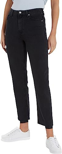 Tommy Hilfiger Jeans Donna Classic Straight Vita Alta, Nero (Zia), 25W / 28L