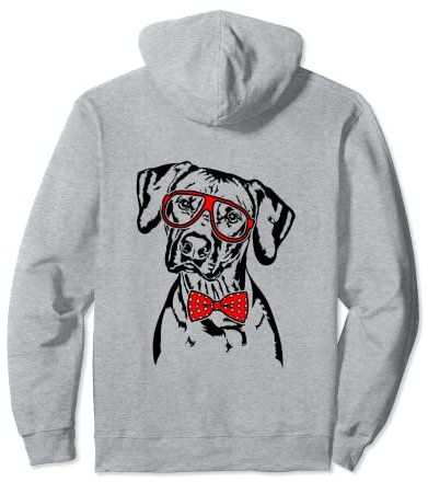 Lustiger Rhodesian Ridgeback mit Brille Hund Hunde Pullover Hoodie