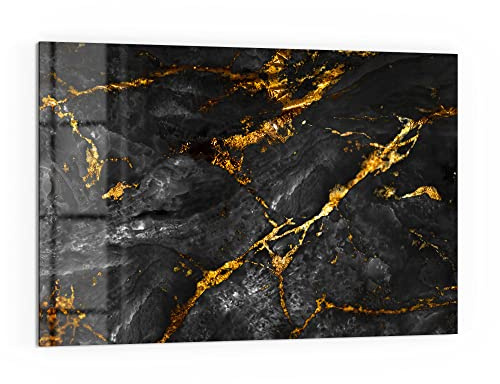DEQORI Küchenrückwand Glas | Motiv Veredelter Naturstein | 60x40 cm | Bad- oder Herd-Rückwand | Herdblende Spritzschutz für Küche & Badezimmer | moderne Deko für Fliesenspiegel